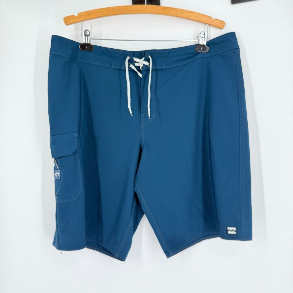 Billabong Recycler All Day Pro Mens Board Shorts Blue Drawstring Beach Size 38